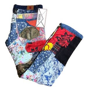 NWT Biepa Patchwork Jeans‎ Size 34 Pants Denim Designer Fashion